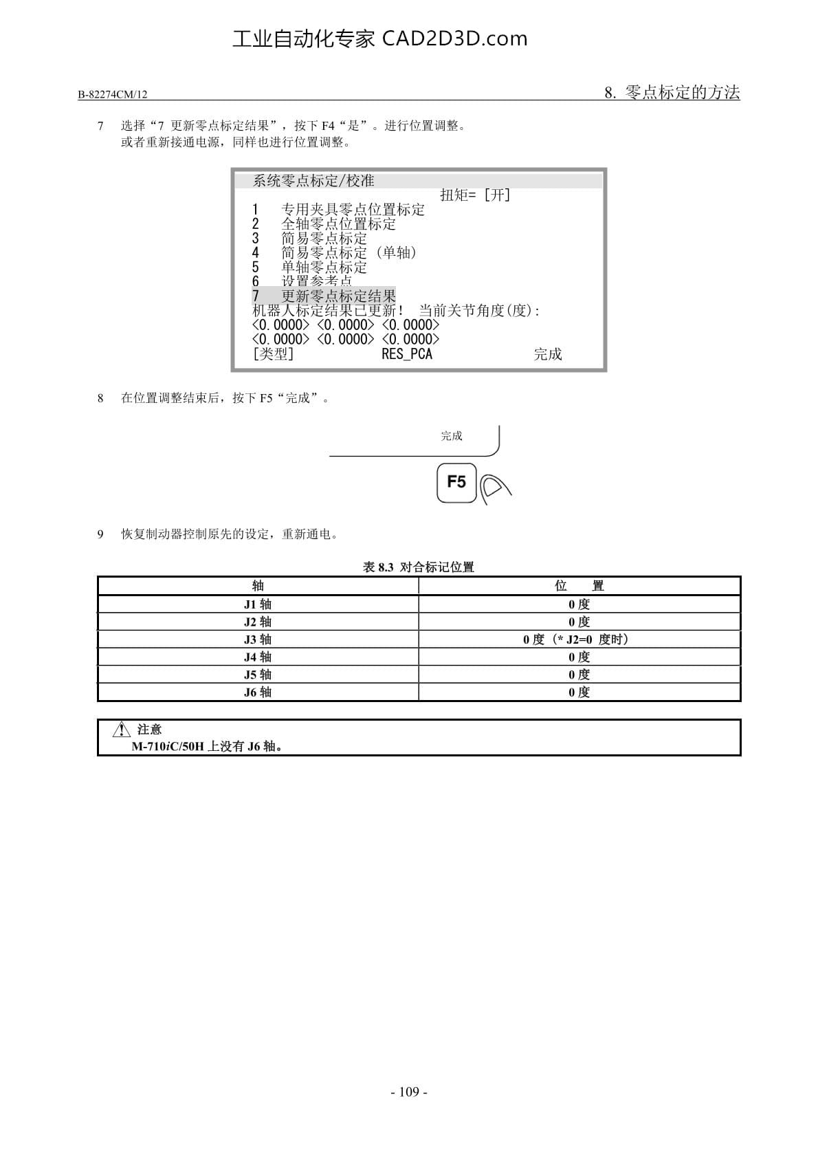 全轴零点位置标定