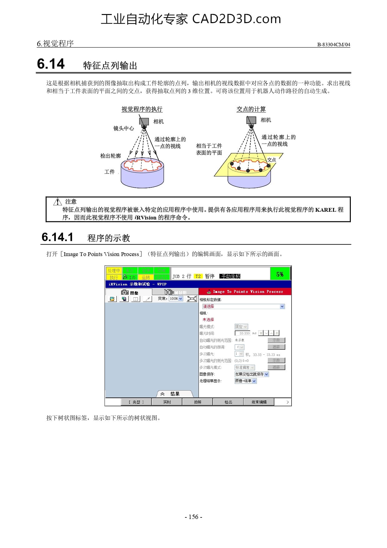 特征点列输出