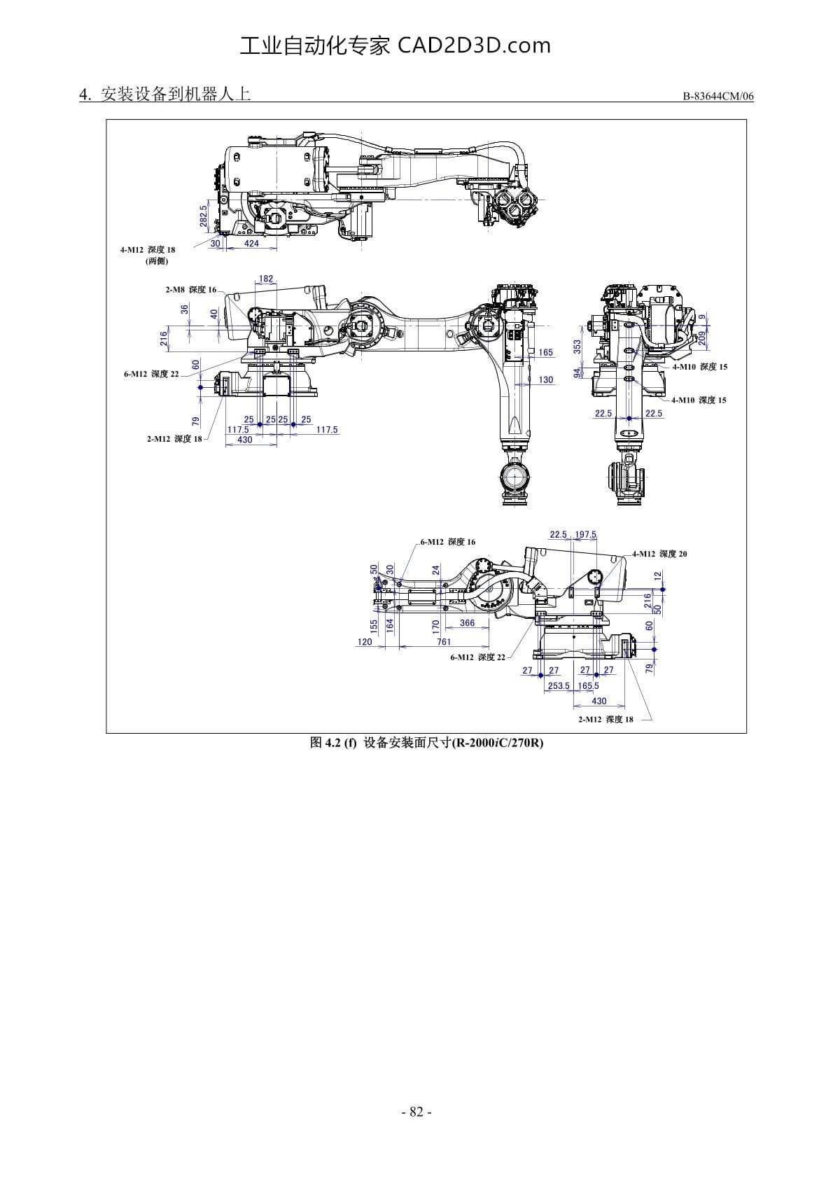 设备安装面尺寸（R-2000iC/270R）