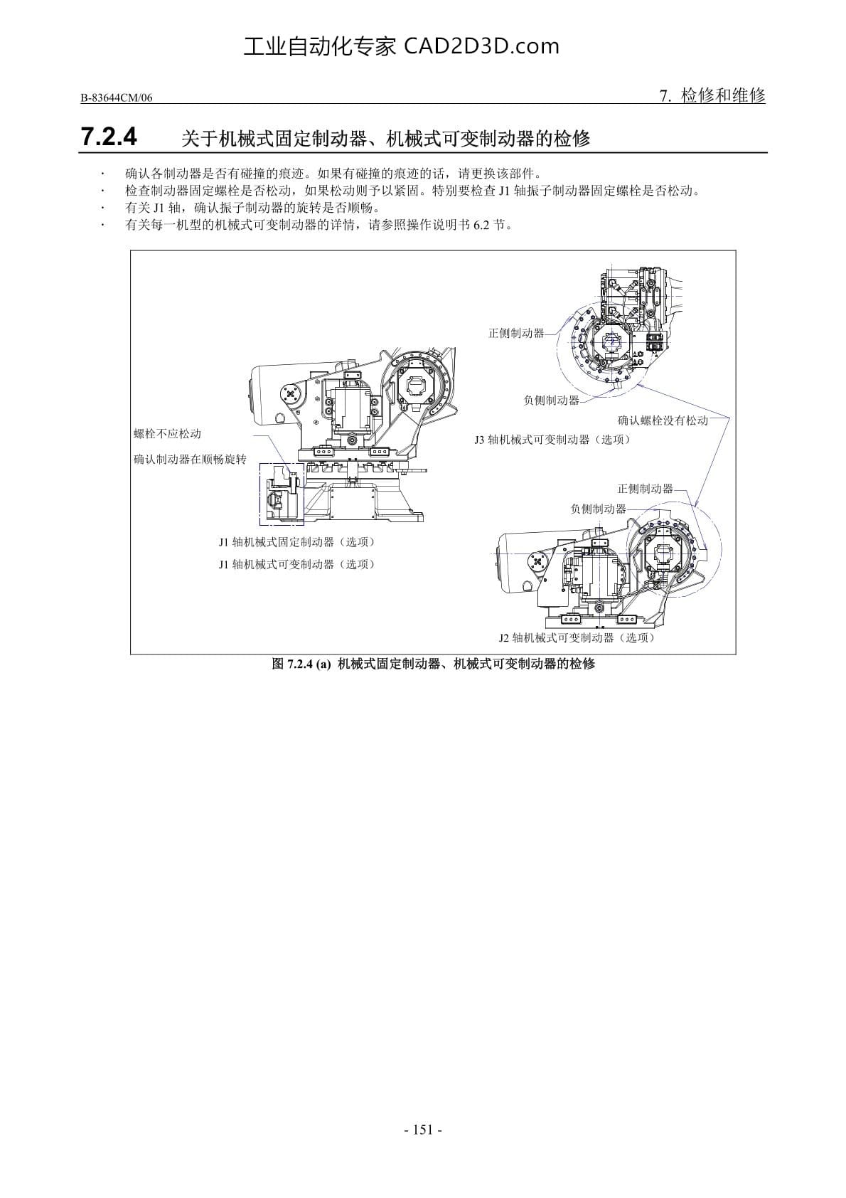 关于机械式固定制动器、机械式可变制动器的检修