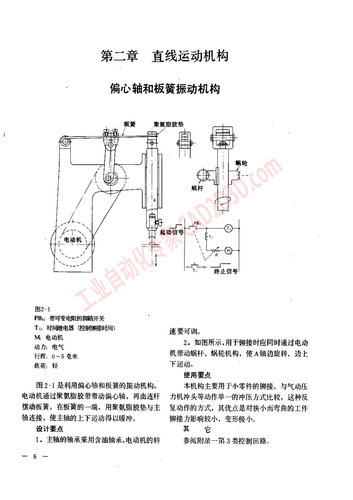 第二章 直线运动机构 偏心轴和板簧振动机构