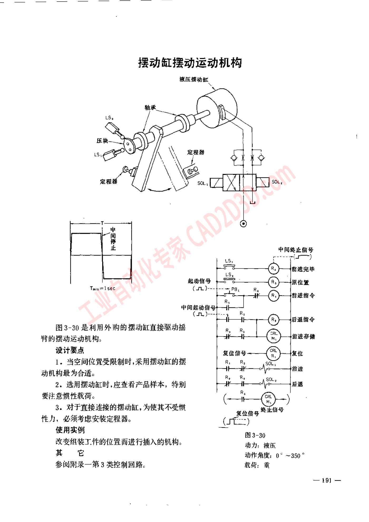 摆动缸摆动运动机构