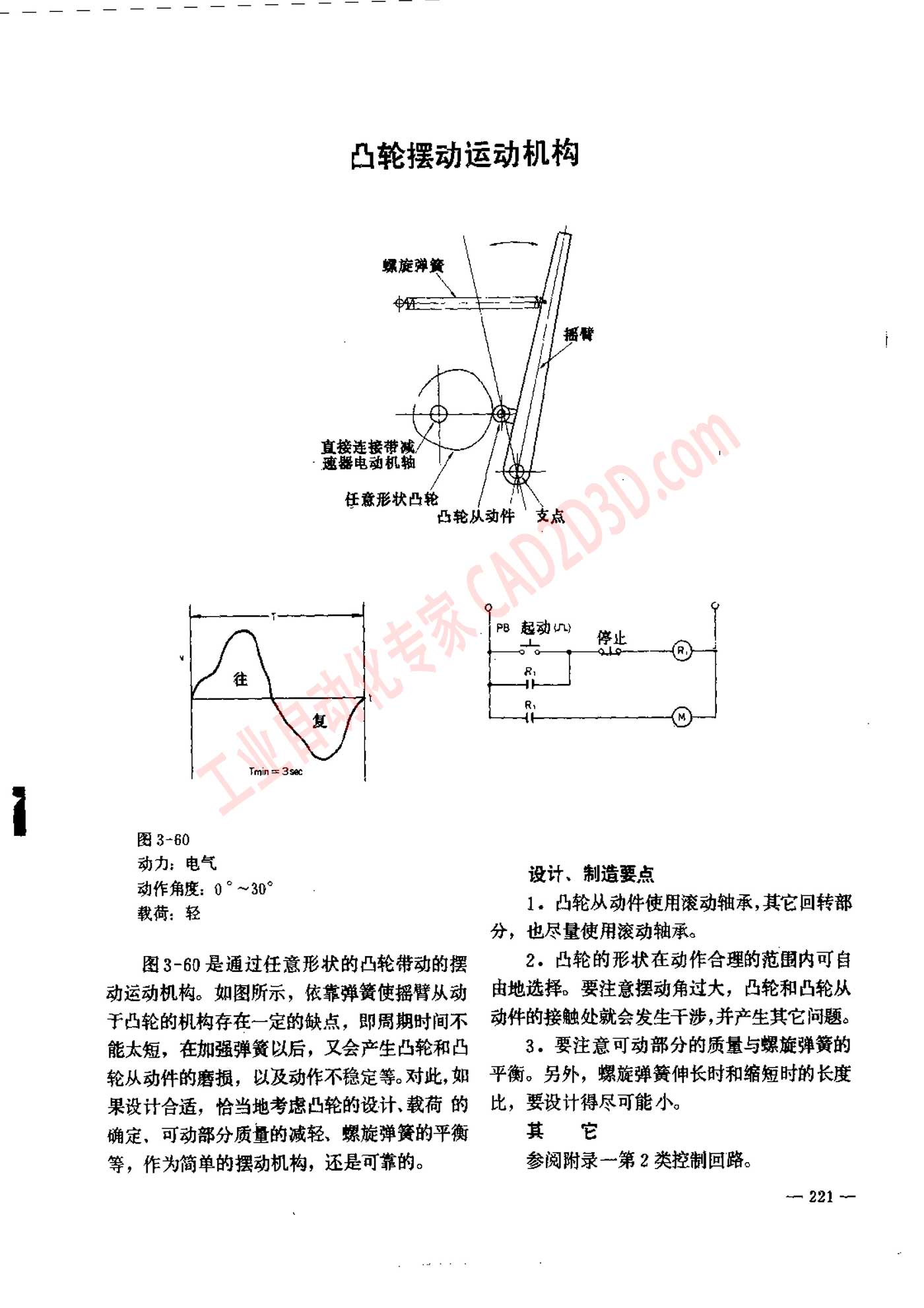 凸轮摆动运动机构