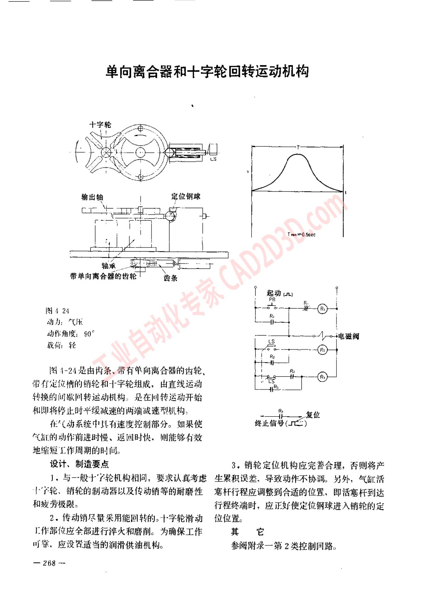 单向离合器和十字轮回转运动机构