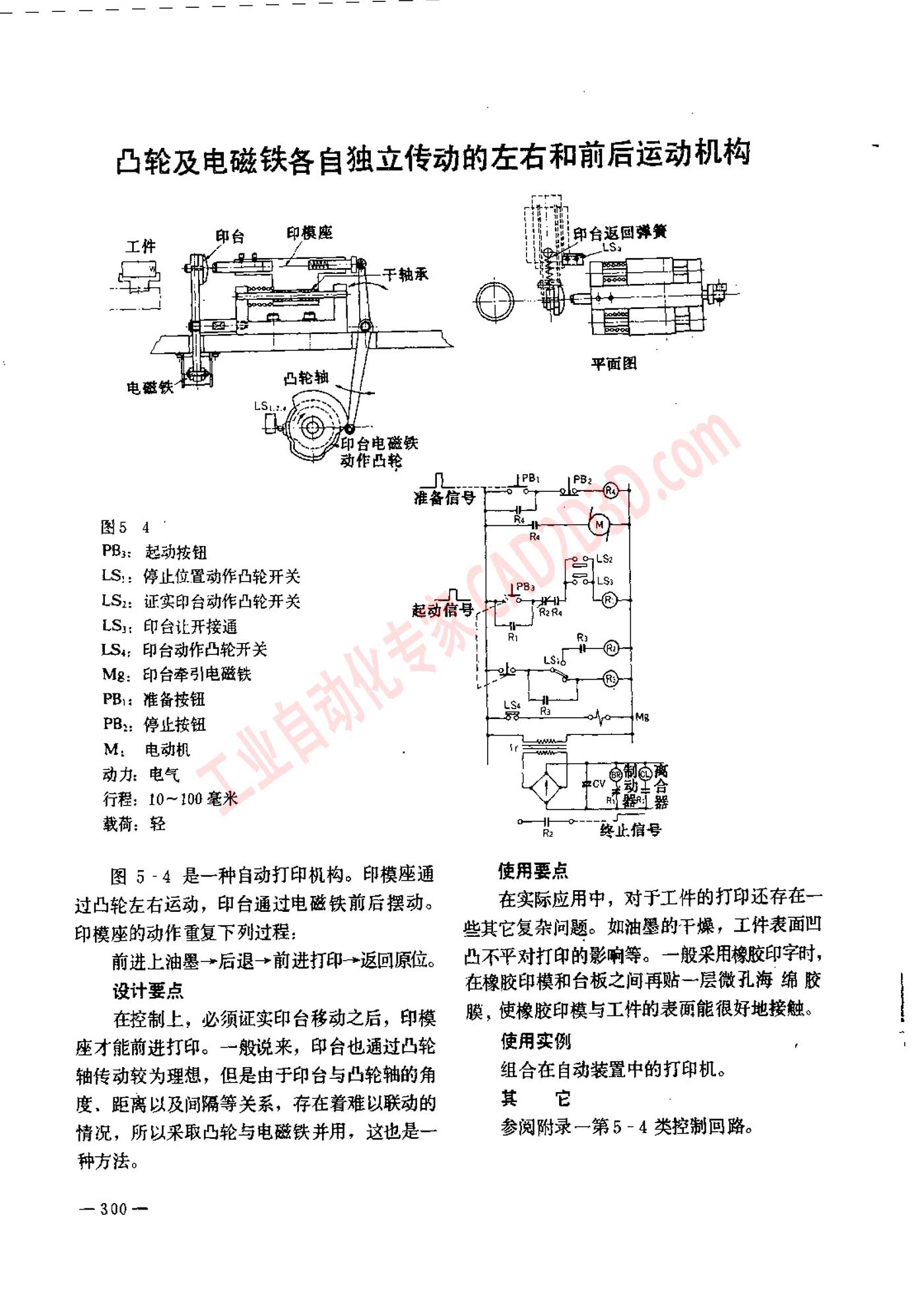 凸轮及电磁铁各自独立传动的左右和前后运动机构