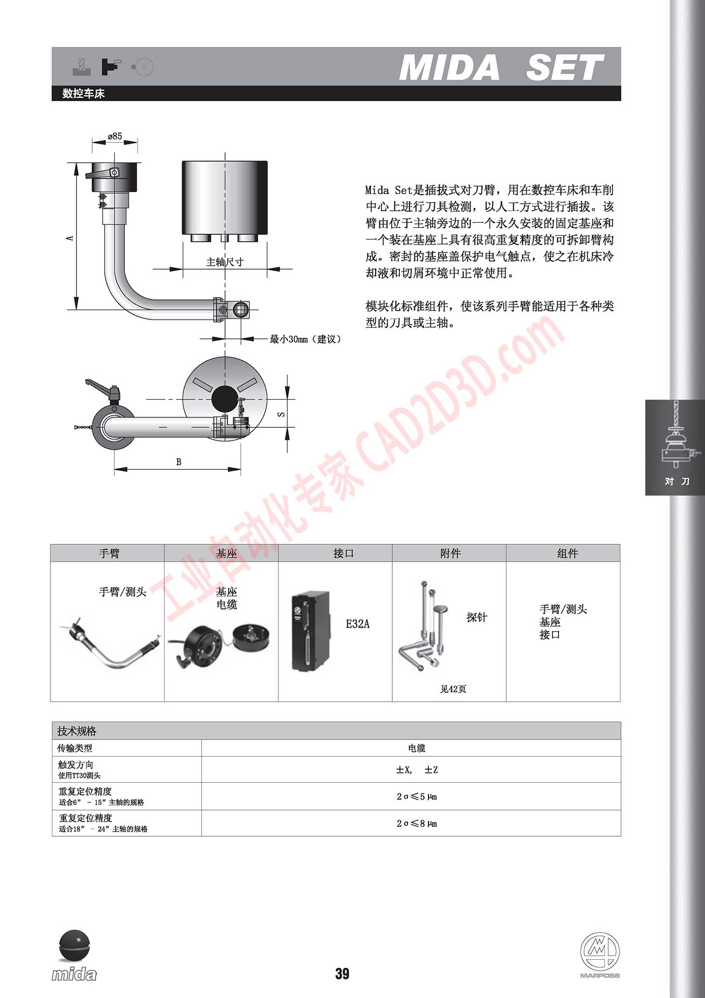 Mida Set 插拔式对刀臂