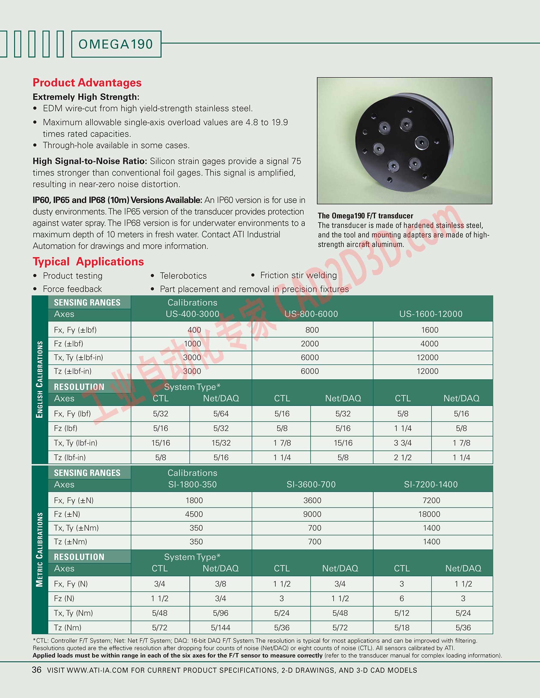 OMEGA190 产品优势 Product Advantages