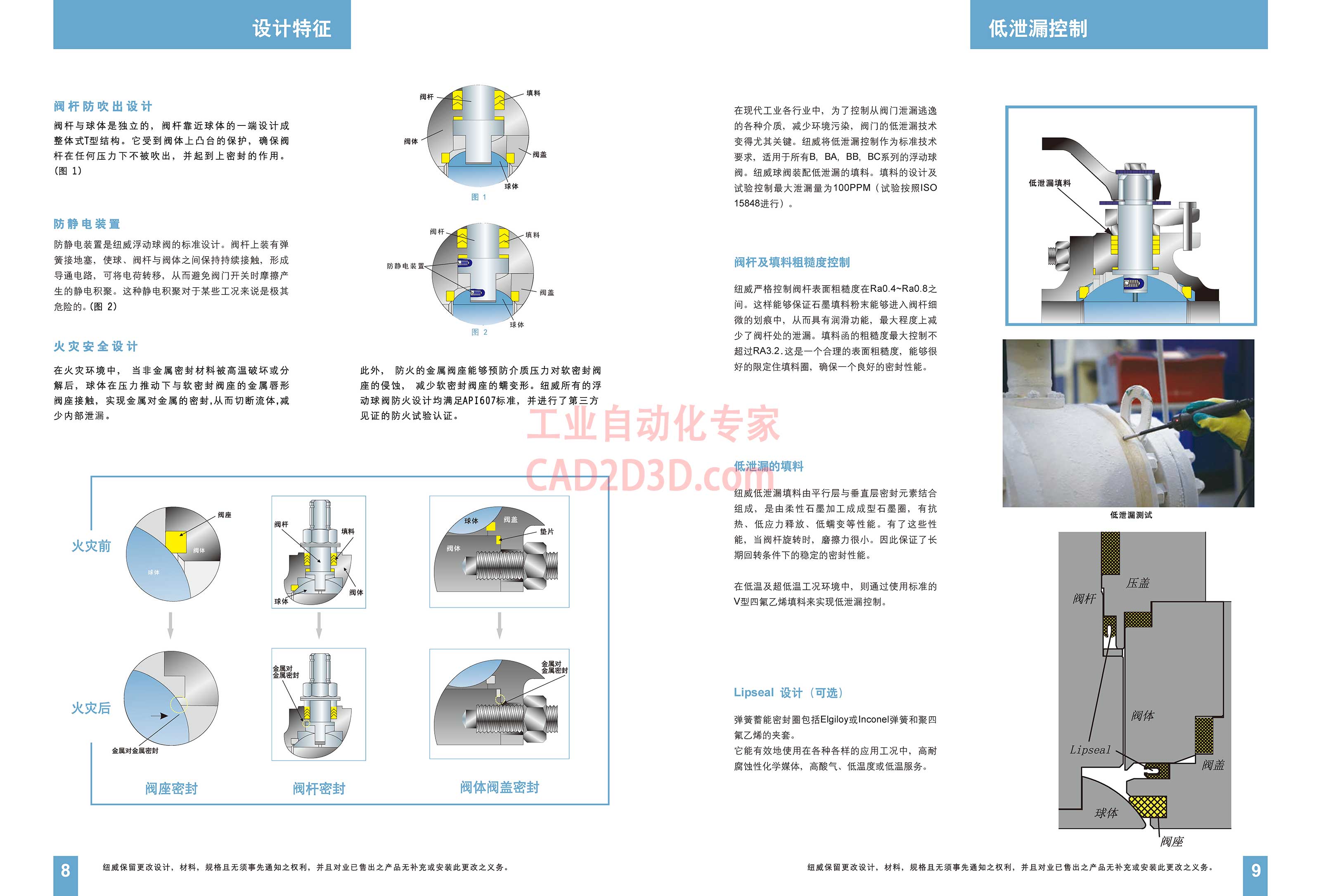 设计特征、低泄漏控制