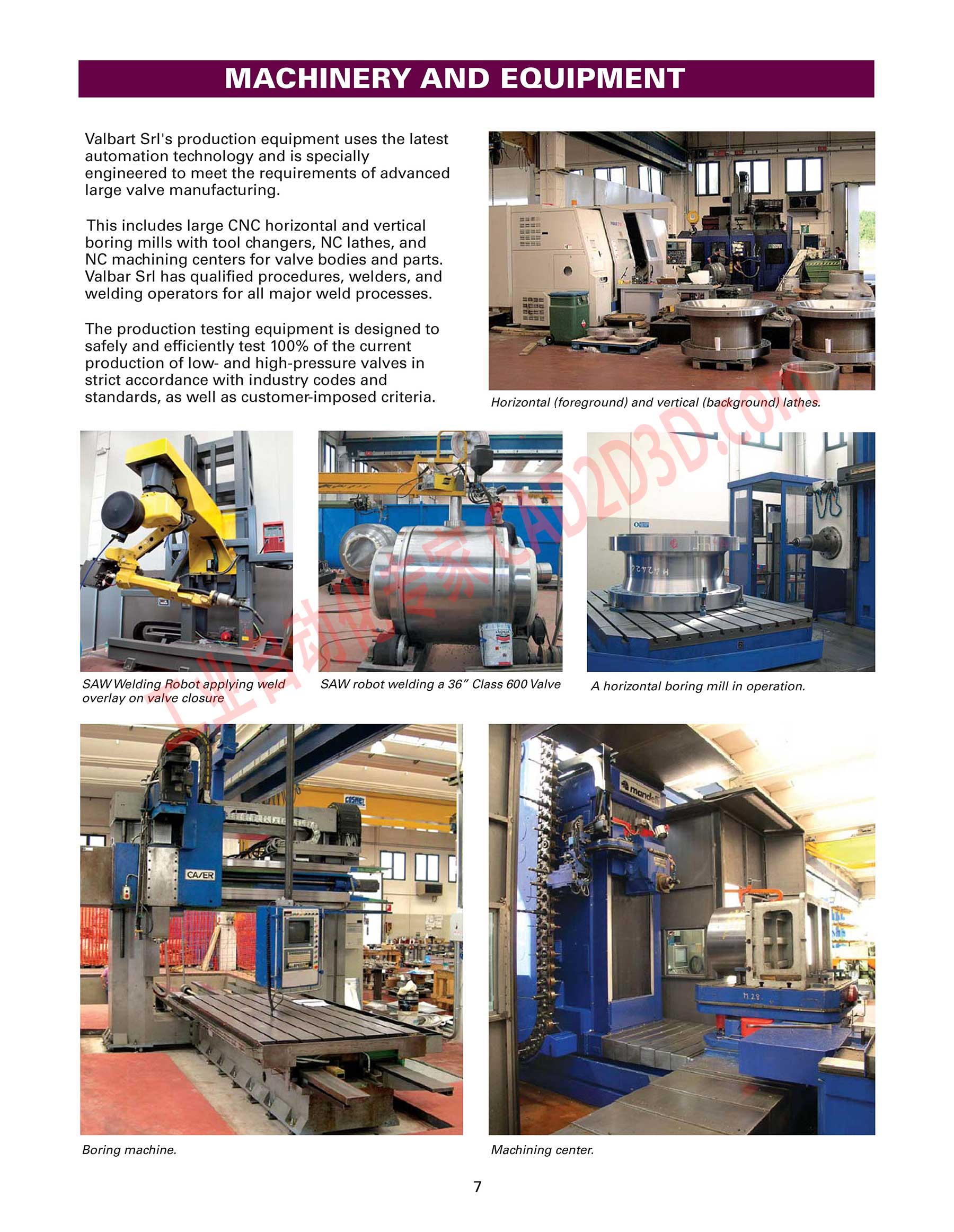 机加工能力及设备 MACHINERY AND EQUIPMENT