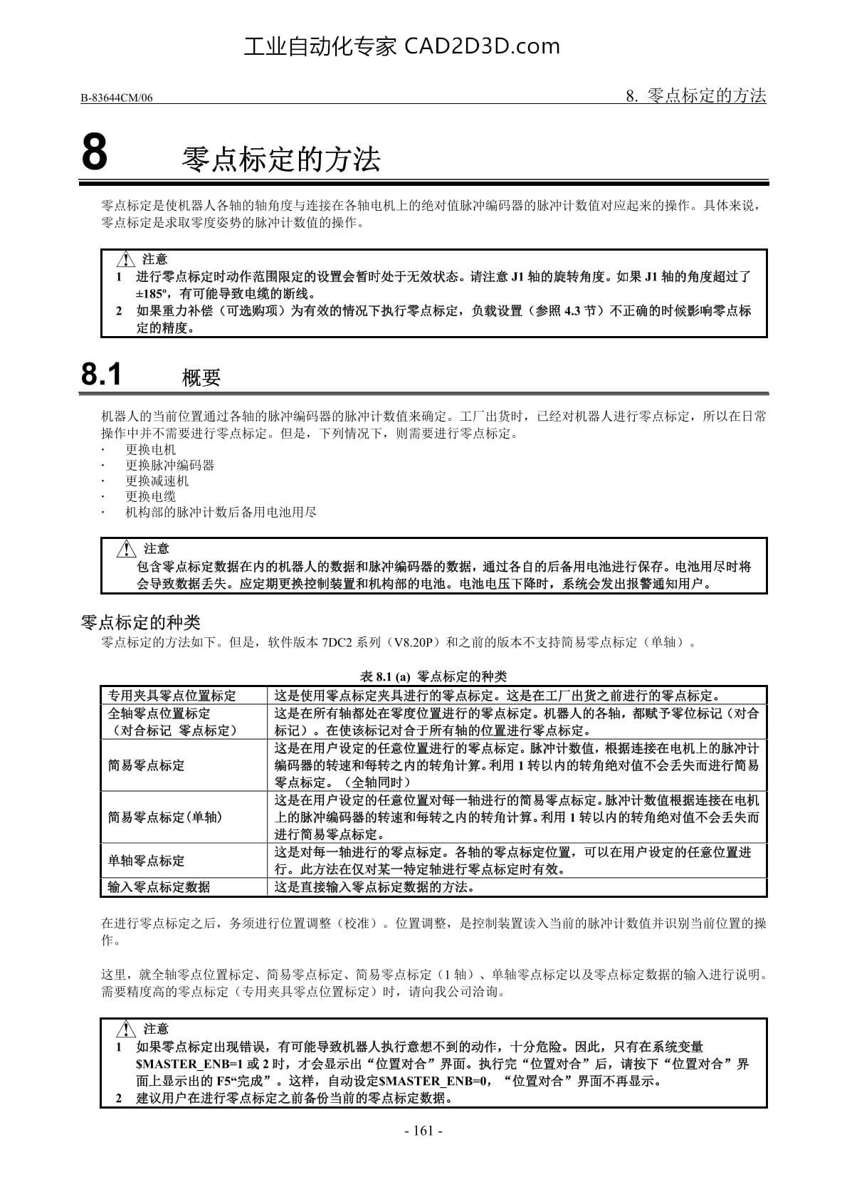 零点标定的方法