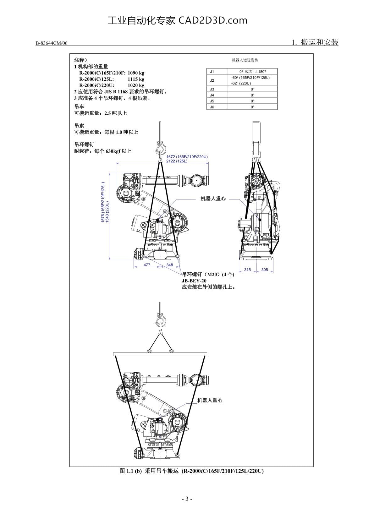 搬运和安装 采用吊车搬运