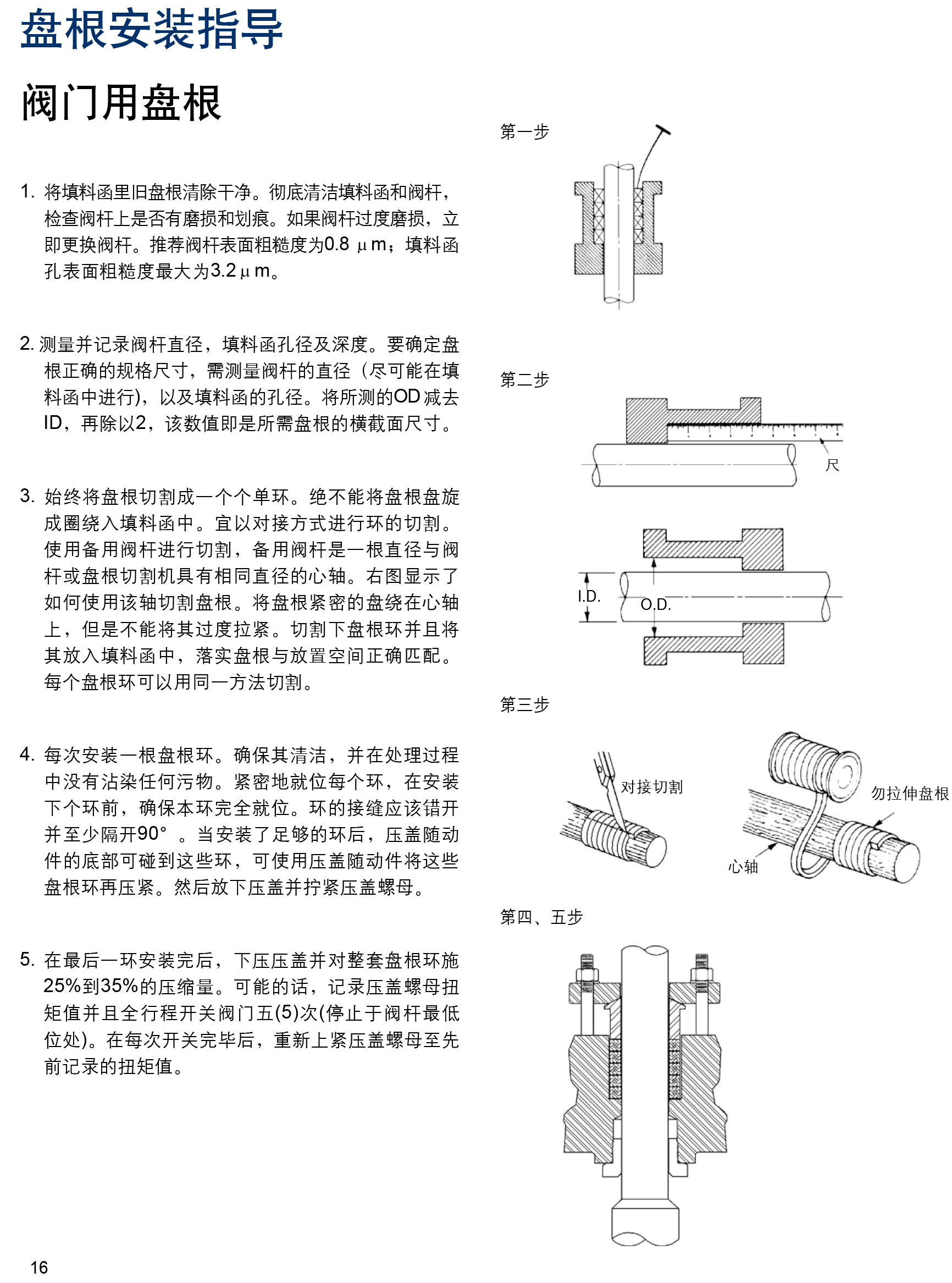 盘根安装指导 阀门用盘根
