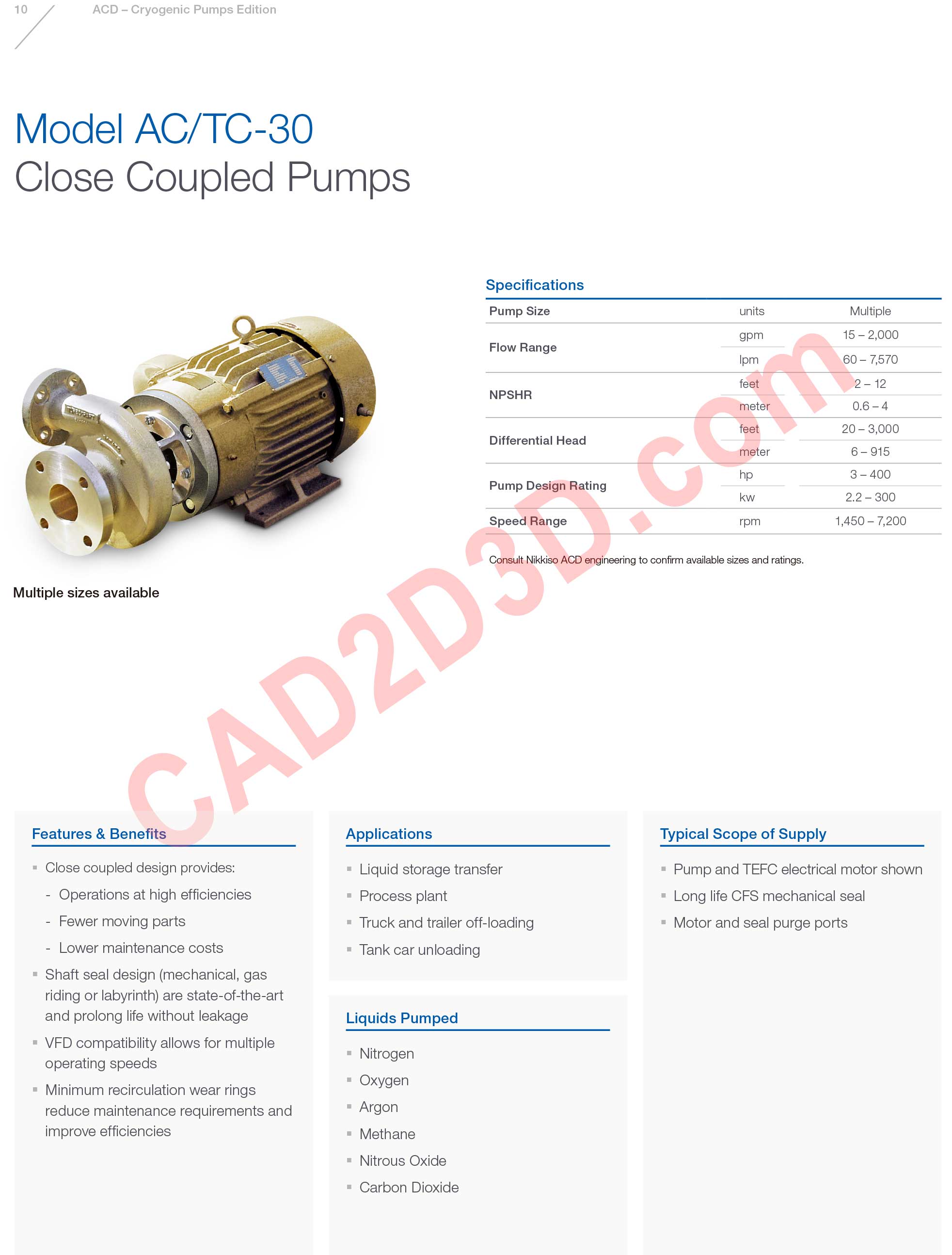 Model AC/TC-30 皮带式泵