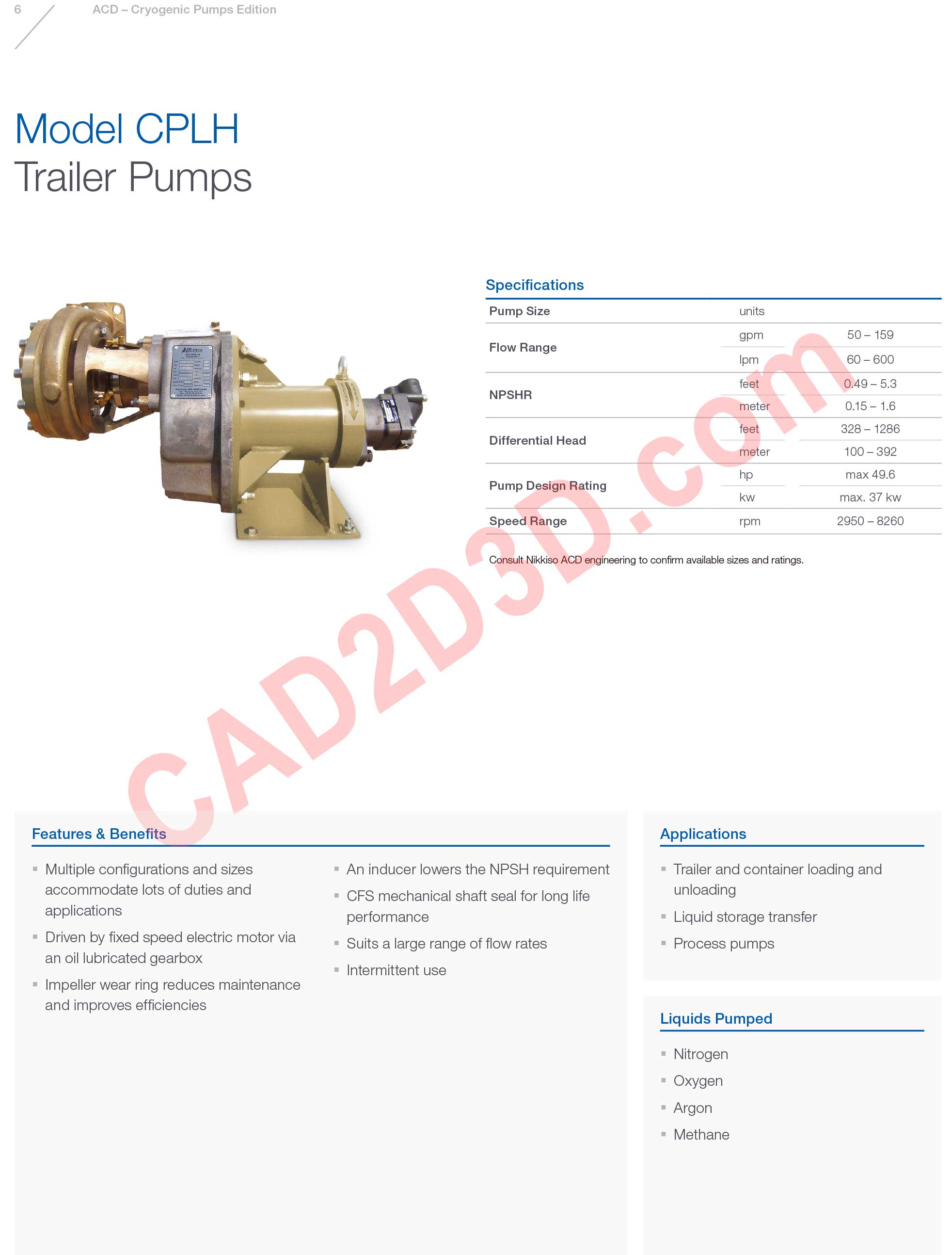 Model CPLH 装车泵