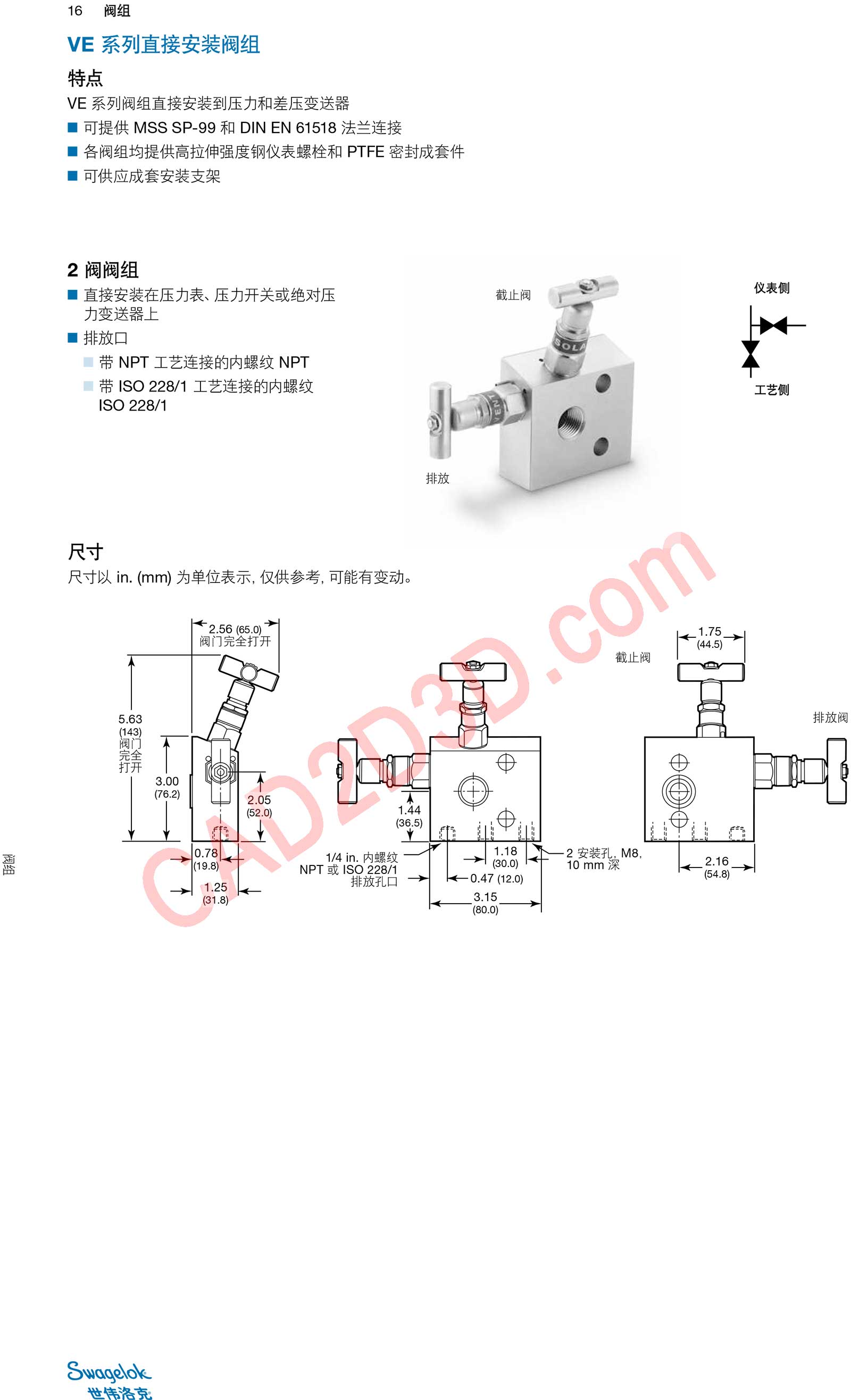 VE系列直接安装阀组