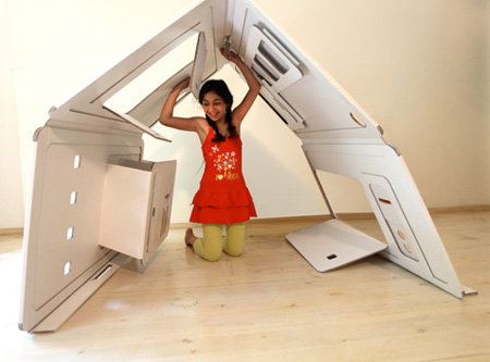 创意折叠式纸板房间