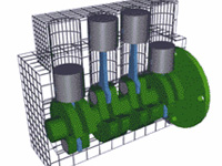 汽车直列式发动机原理图