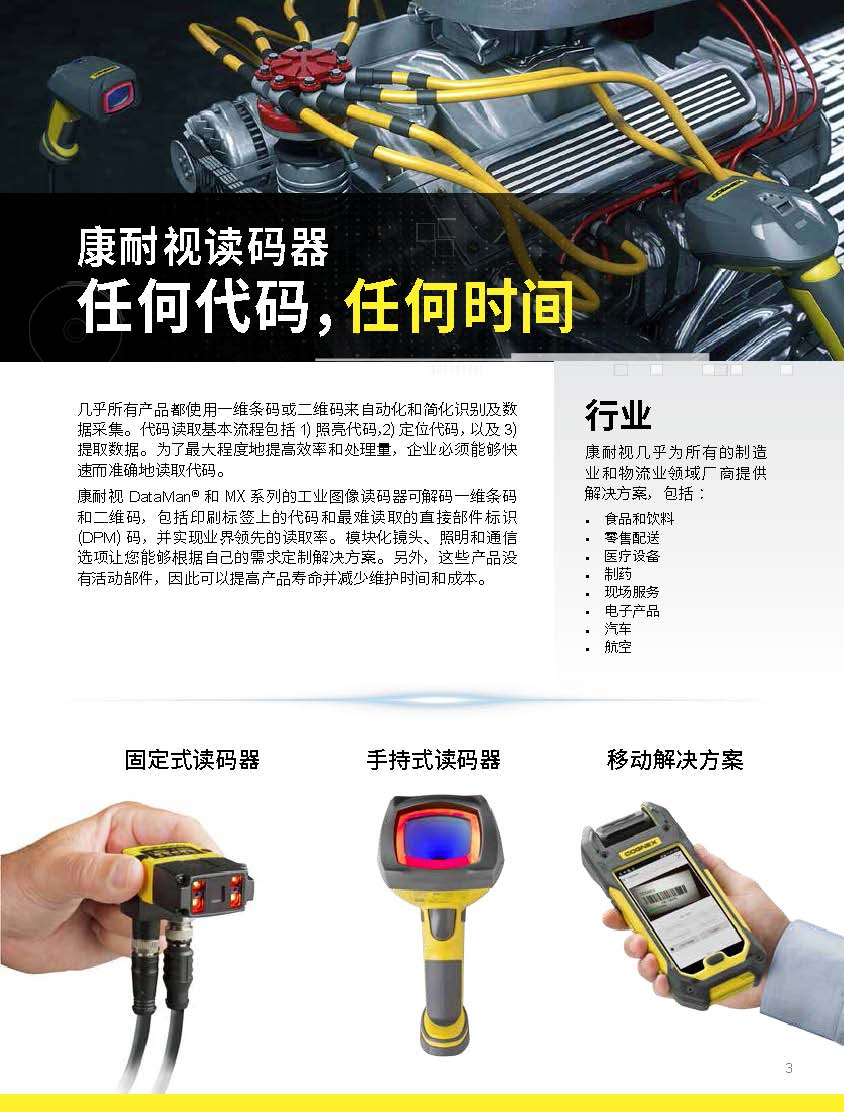 康耐视二维码读码器规格参数选型表