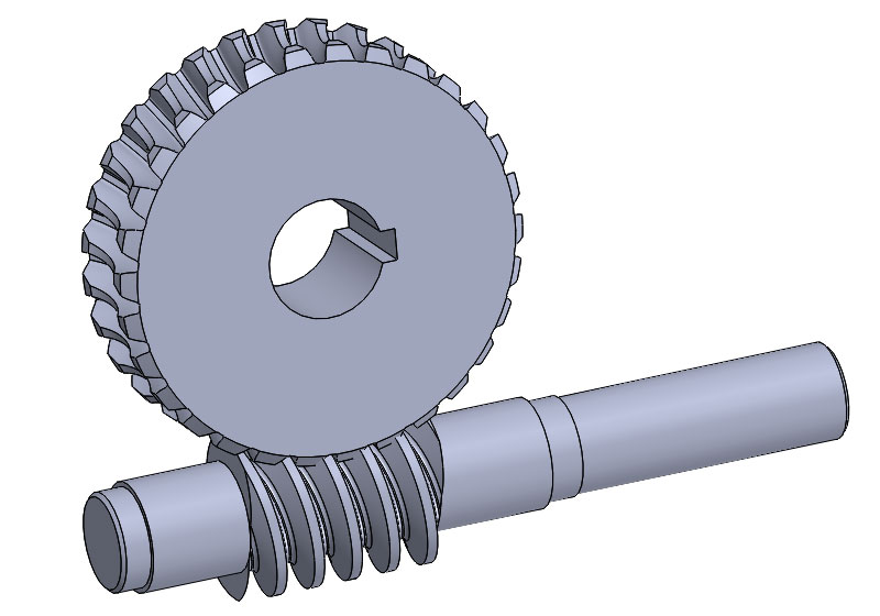 涡轮蜗杆传动3D图源文件