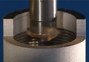 内螺纹铣刀加工视频 高压水断屑