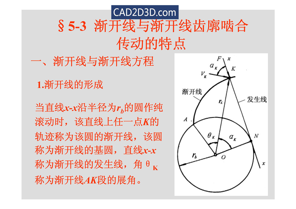 渐开线齿轮几何尺寸参数及传动计算