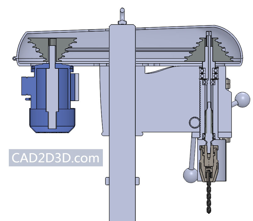 台钻手工钻3D下载 SolidWorks格式免费下载