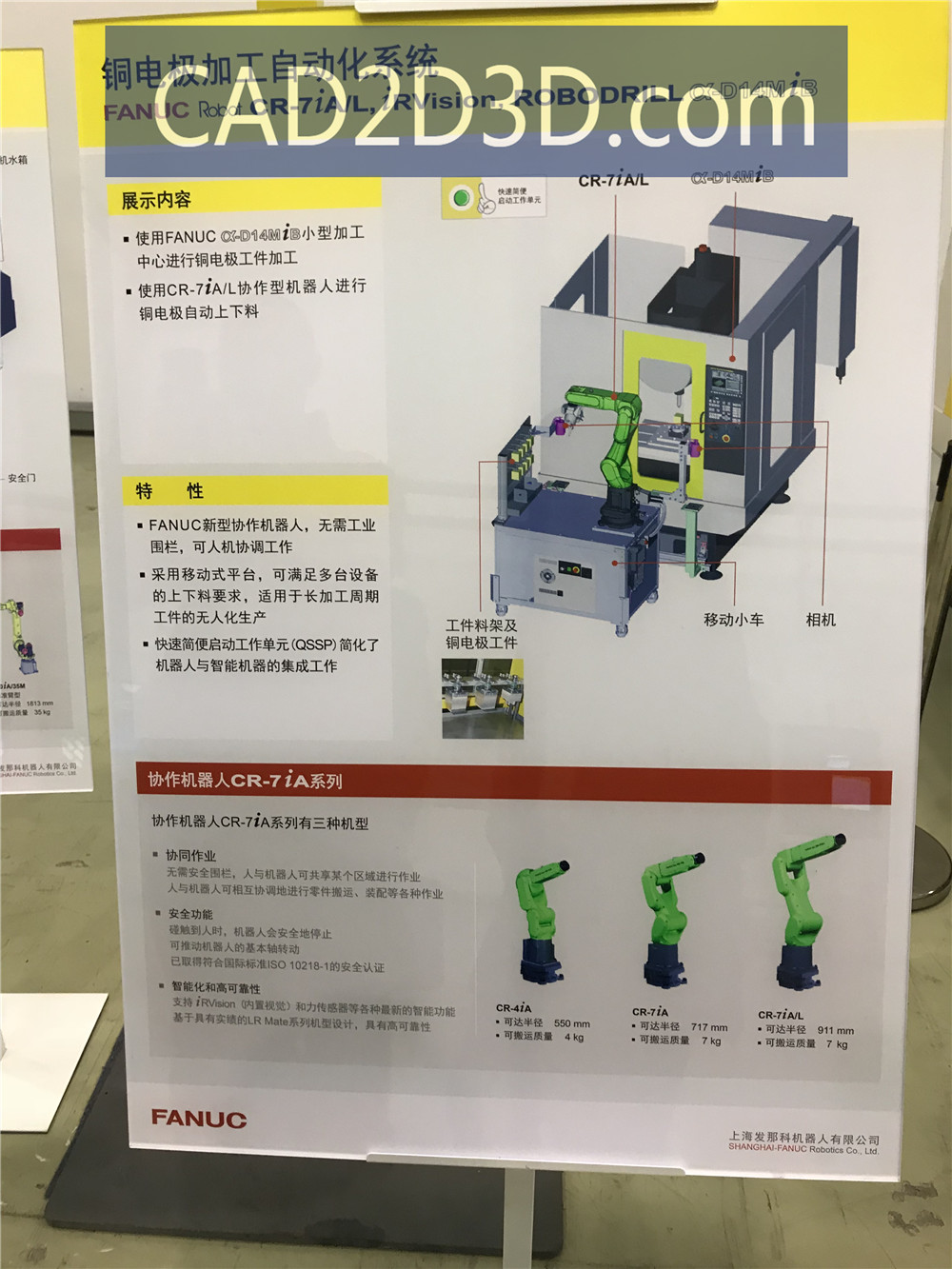 上海发那科（FANUC）机器人工厂（机器人应用场景展厅）参观 现场图片