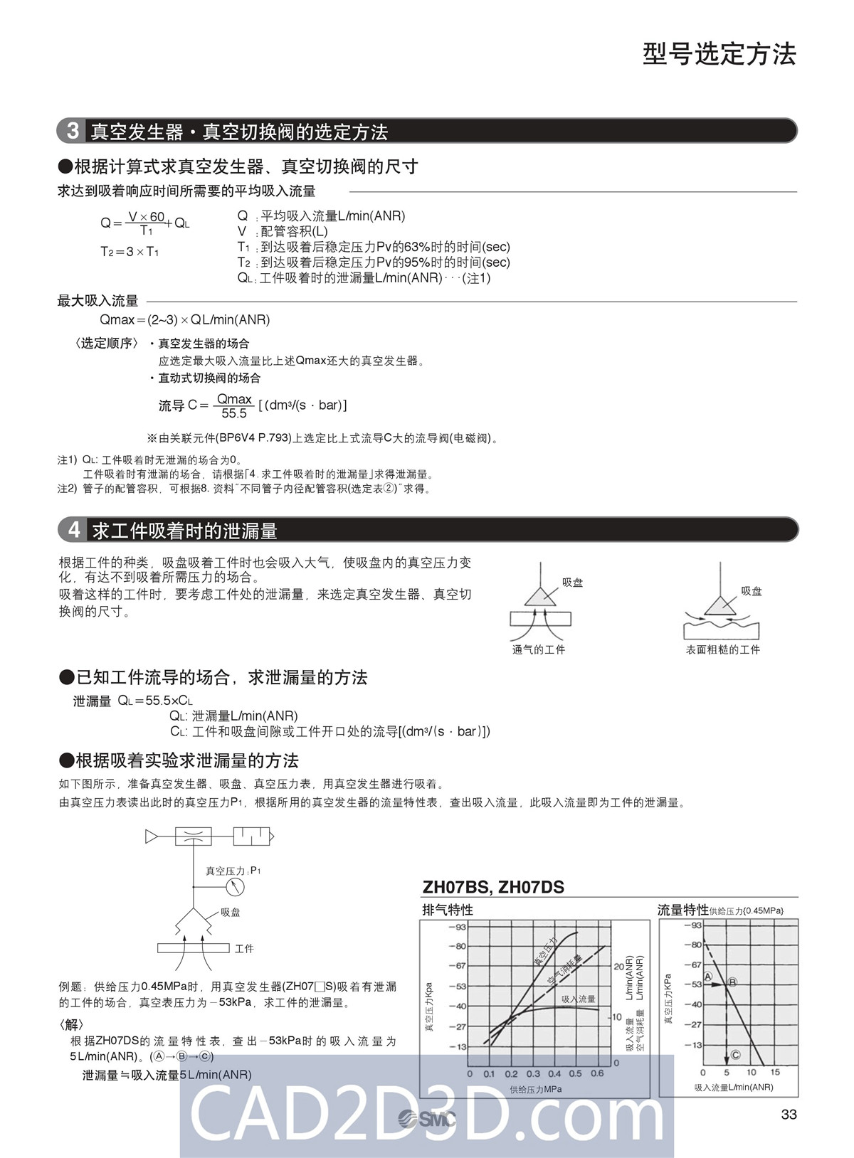 SMC真空元件选型方法（真空发生器、真空过滤器、真空吸盘）