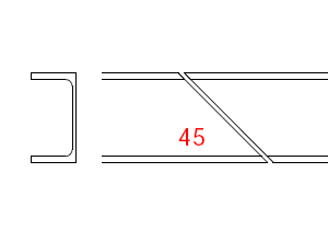 两端型钢（槽钢/工字钢/角钢）对接接口形状