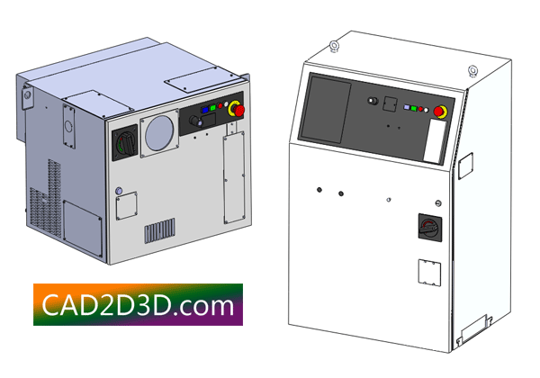 发那科机器人控制 FANUC R30iB-A柜和B柜 STEP格式 3D模型免费下载