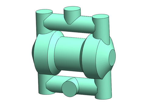 气动隔膜泵3D三维模型免费下载 SolidWorks 源文件及step格式