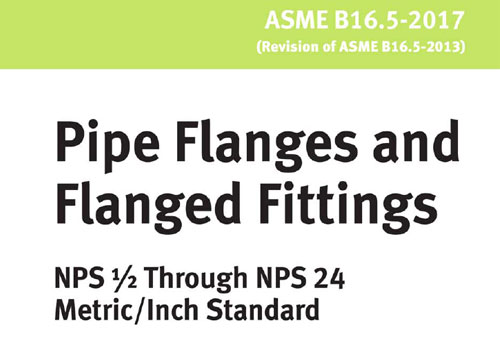 2017版美标管道法兰和法兰管件标准免费下载 ASME B16.5 Pipe Flanges and Flanged Fittings