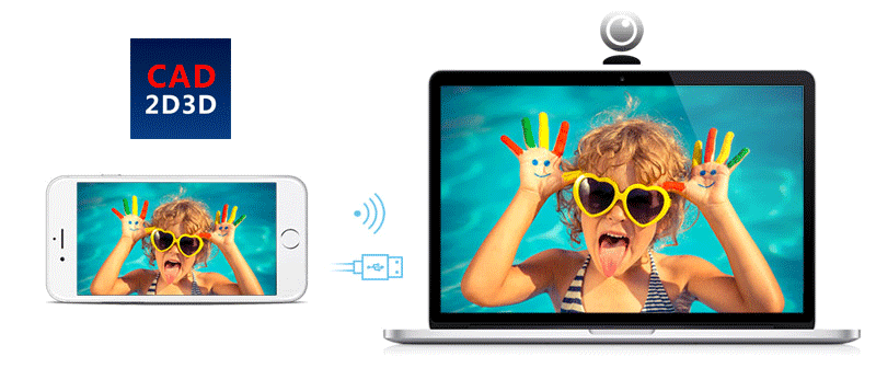 iVCam 将手机用作电脑摄像头，采用WIFI或USB连接，支持4K高清