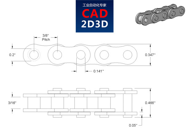 链条3D模型源文件免费下载，SolidWorks零件格式