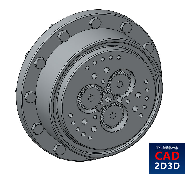 RV减速机3D模型免费下载，SolidWorks源文件，含stp通用3D格式