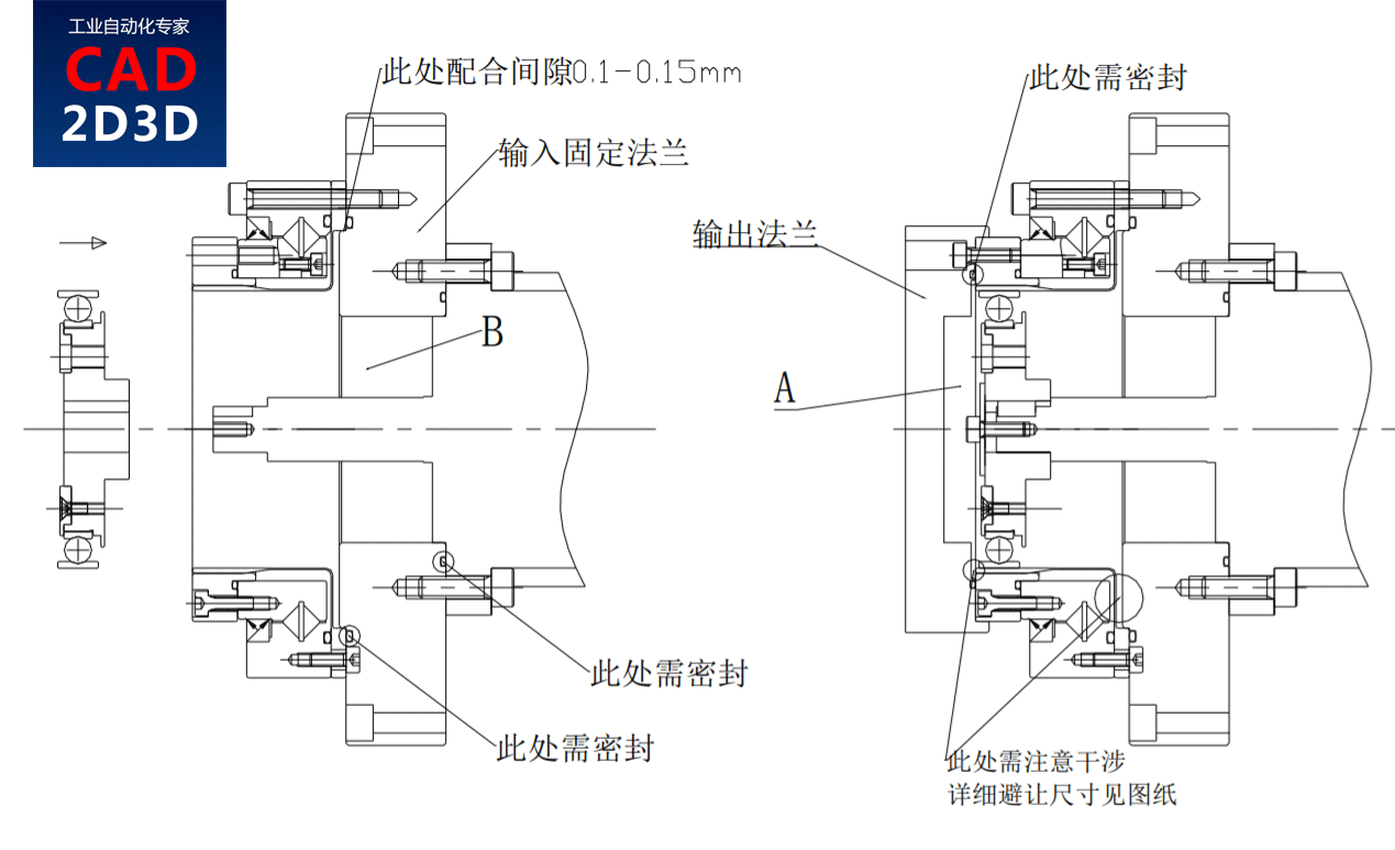 谐波减速器内部结构及安装说明