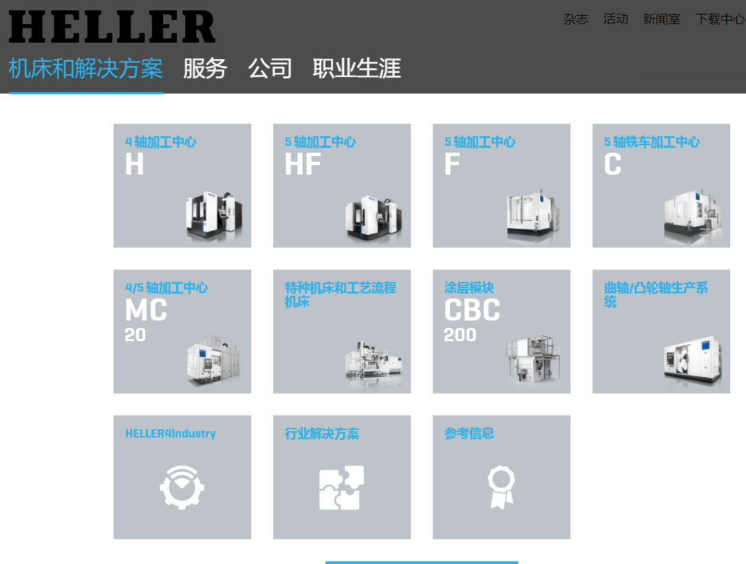 德国恒轮机床（HELLER）官网，开发并生产最先进的 CNC 机床和切削加工制造系统