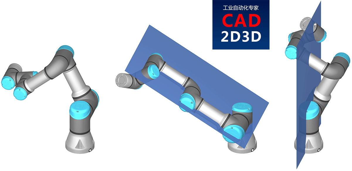 Types of singularity in the typical collaborative robot arm: wrist (left), elbow (center) and shoulder (right) singularities Types of singularity in the typical collaborative robot arm: wrist (left), elbow (center) and shoulder (right) singularities