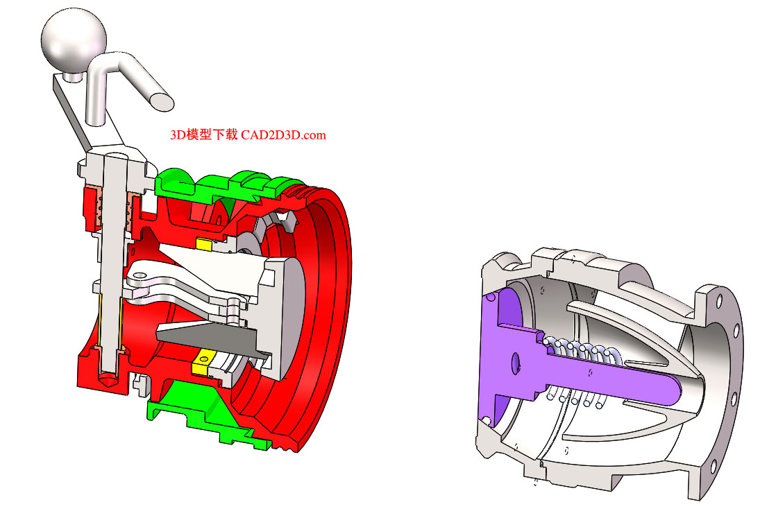 API干式阀3D模型免费下载，SolidWorks源文件，Stp通用格式