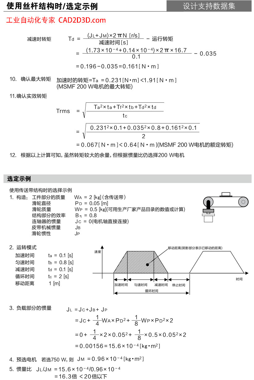 日本松下AC伺服电机 MINAS A6家族（电机）样本目录手册说明书下载，含电机选型步骤和示例