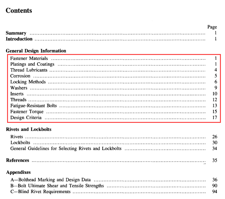 NASA Fastener Design Manual，美国宇航局紧固件设计手册，紧固件选型军用标准，开口弹簧垫圈没有防松作用