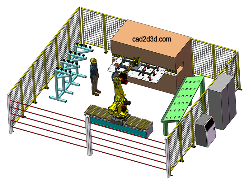 工人3D模型免费下载，含SolidWorks、INVENTOR以及通用3D文件格式stp