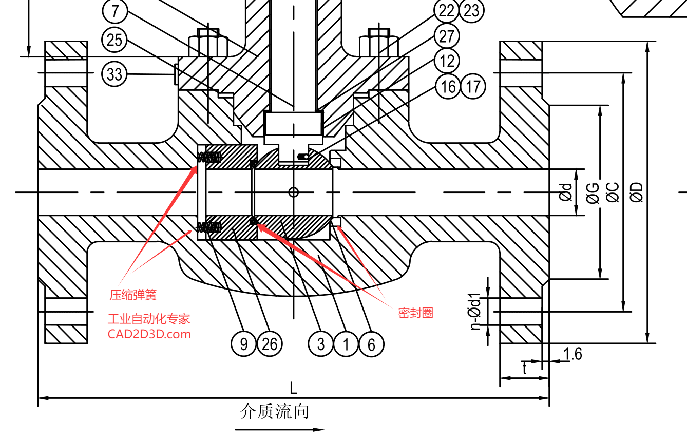 低温浮动球球阀阀座结构详解，含图纸及实物，浮动球单向密封有方向性