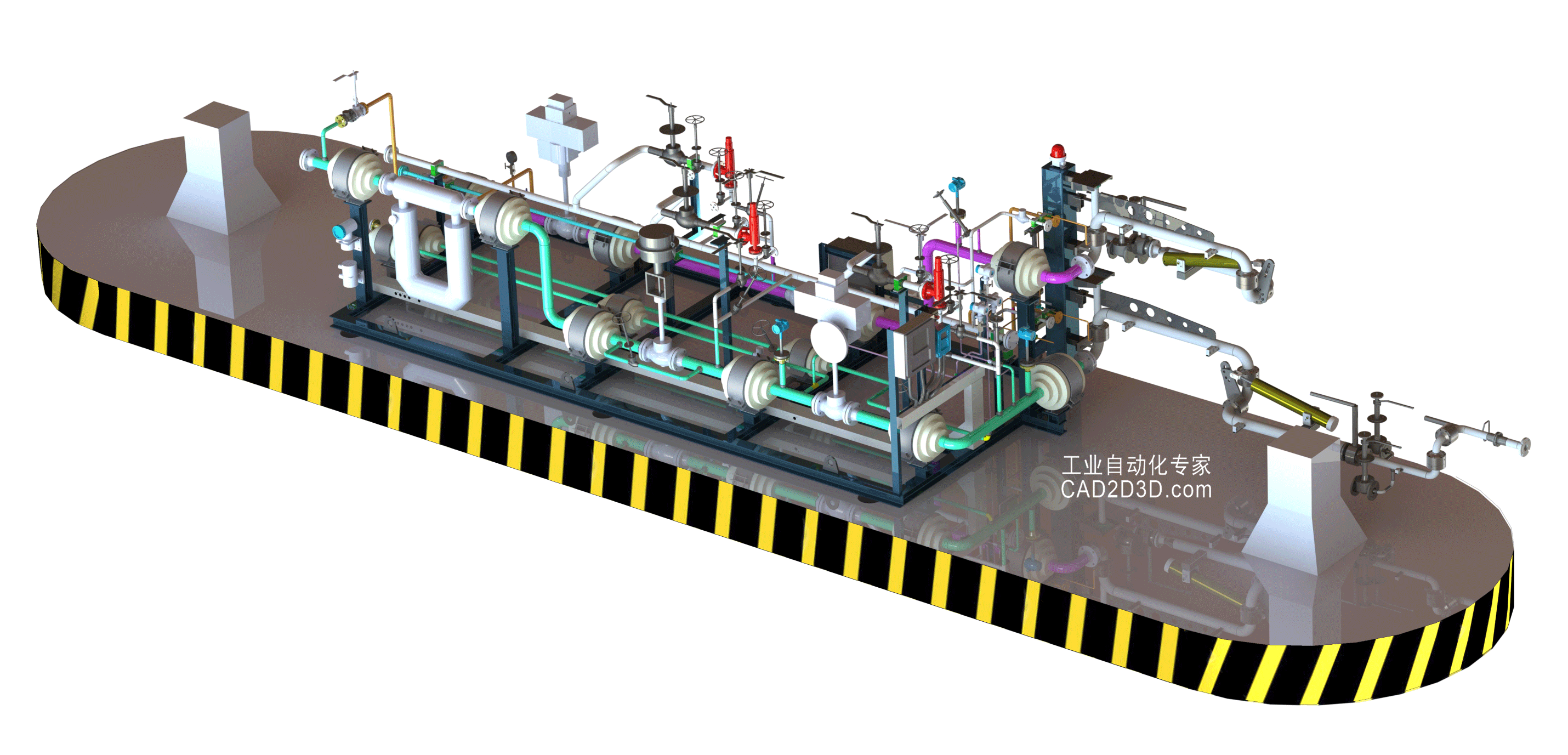 LNG装车橇3D模型免费下载，SolidWorks源文件下载，STEP通用3D模型文件下载