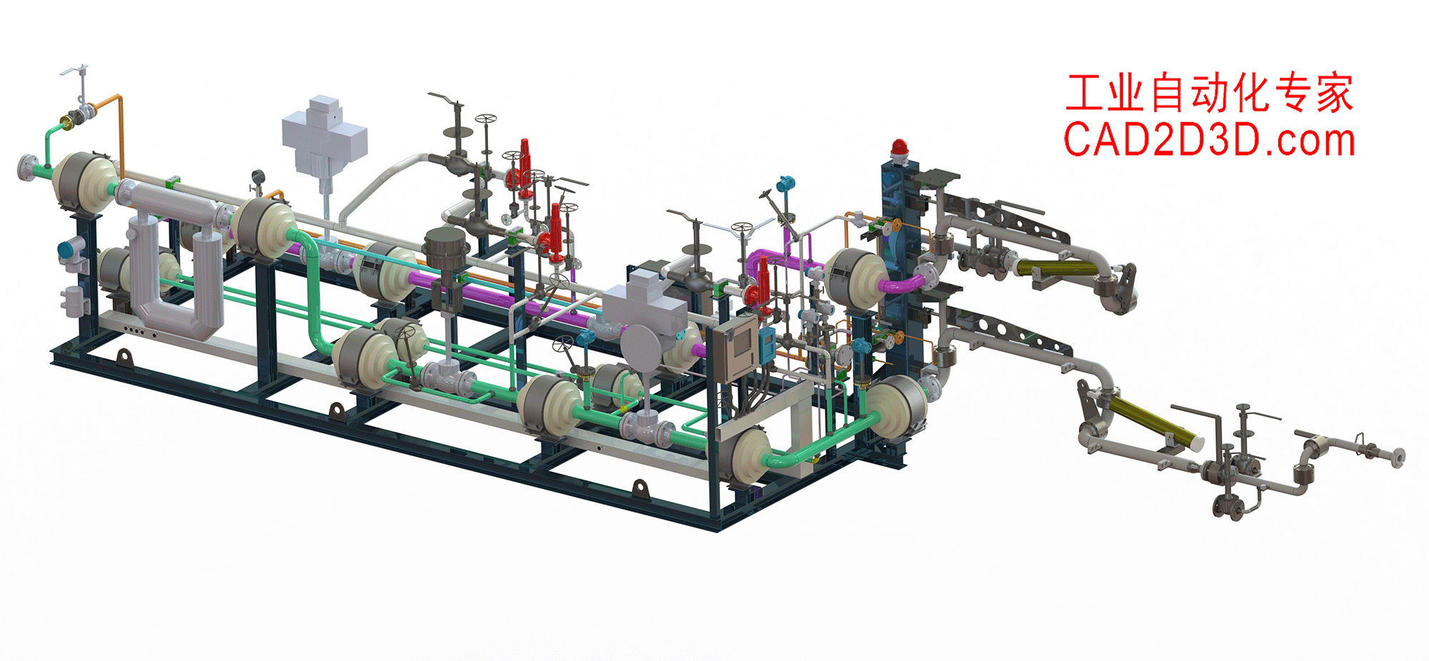 LNG装车橇3D模型免费下载，SolidWorks源文件下载，STEP通用3D模型文件下载