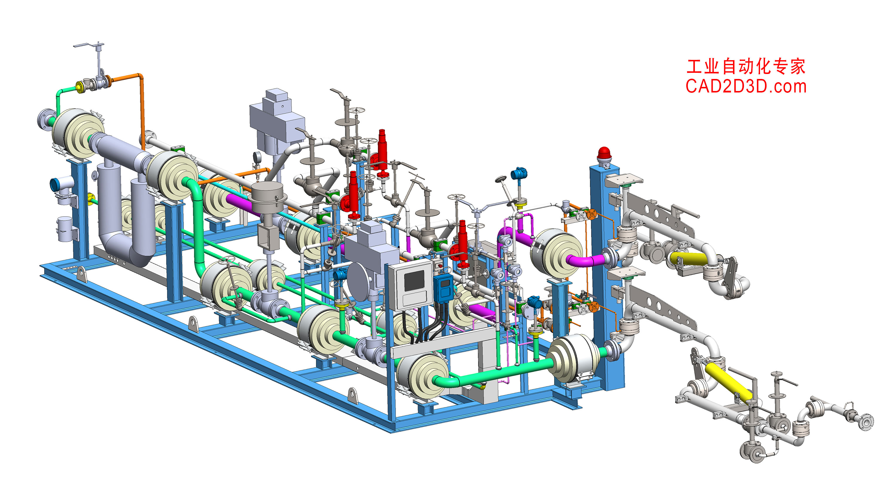 LNG装车橇3D模型免费下载，SolidWorks源文件下载，STEP通用3D模型文件下载