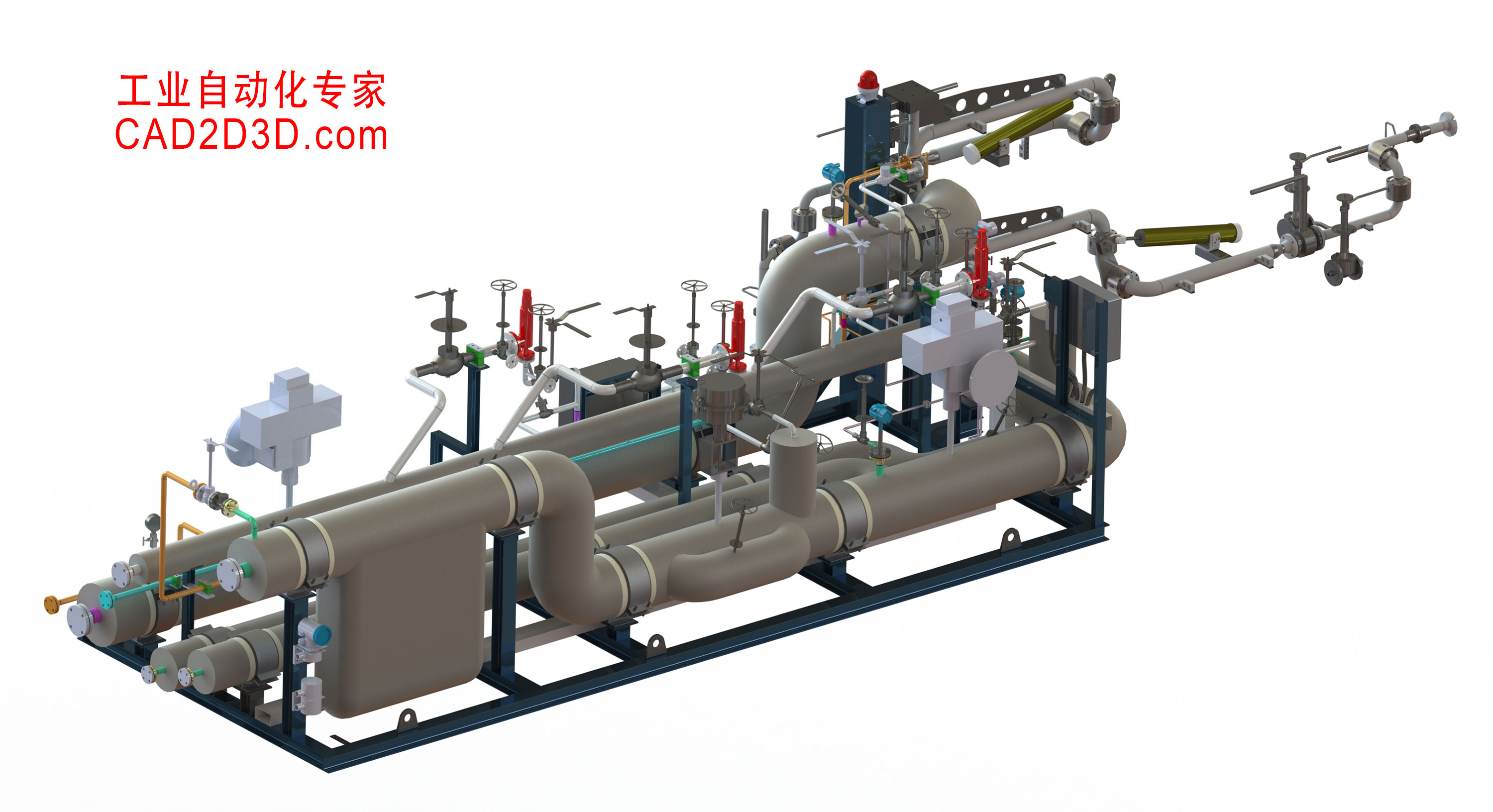LNG装车橇3D模型免费下载，SolidWorks源文件下载，STEP通用3D模型文件下载