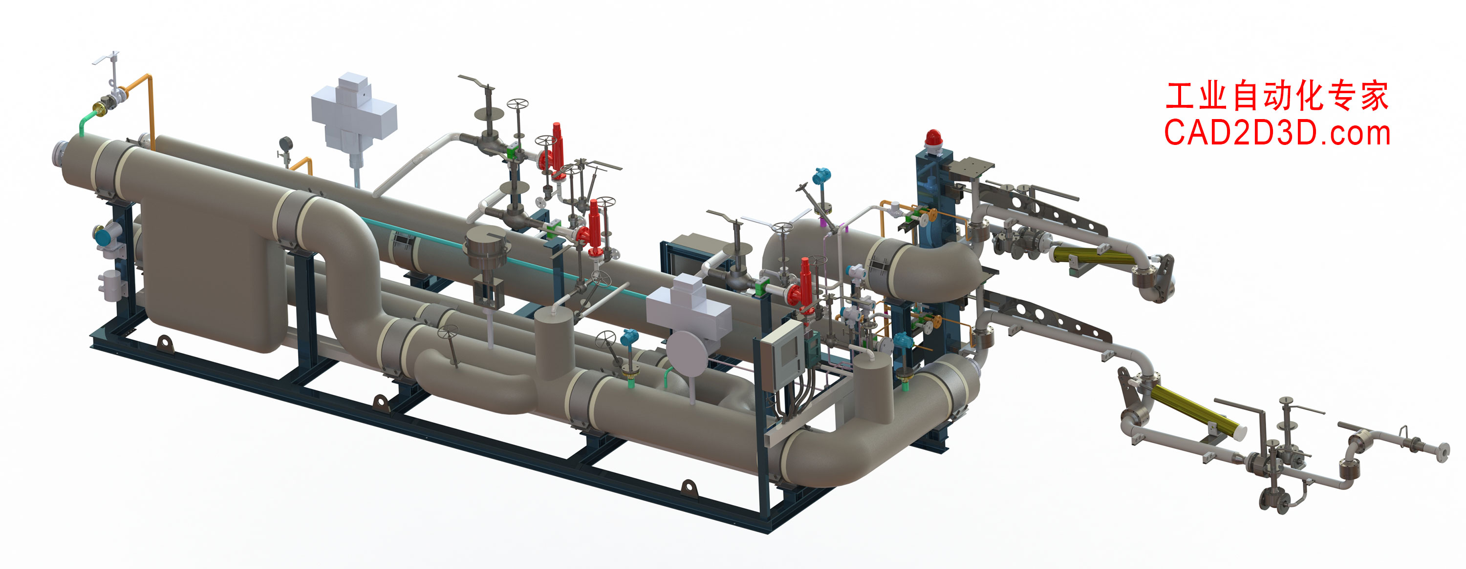 LNG装车橇3D模型免费下载，SolidWorks源文件下载，STEP通用3D模型文件下载