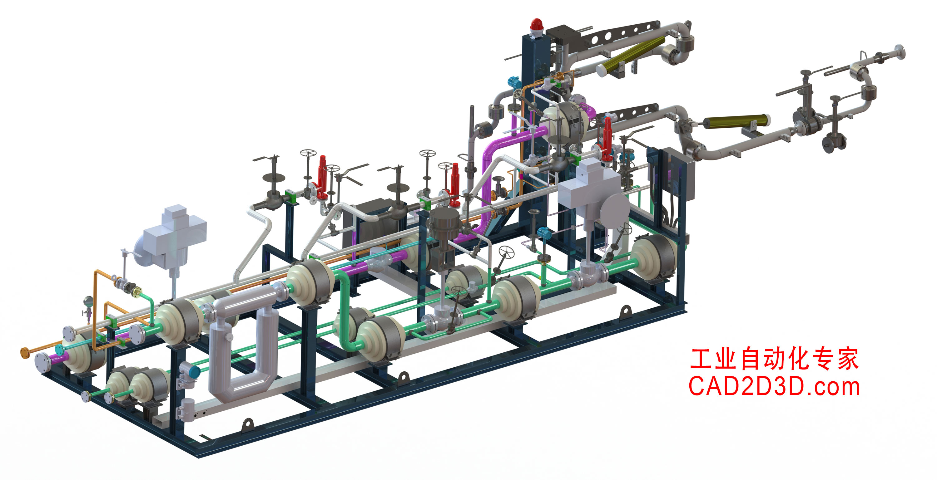 LNG装车橇3D模型免费下载，SolidWorks源文件下载，STEP通用3D模型文件下载