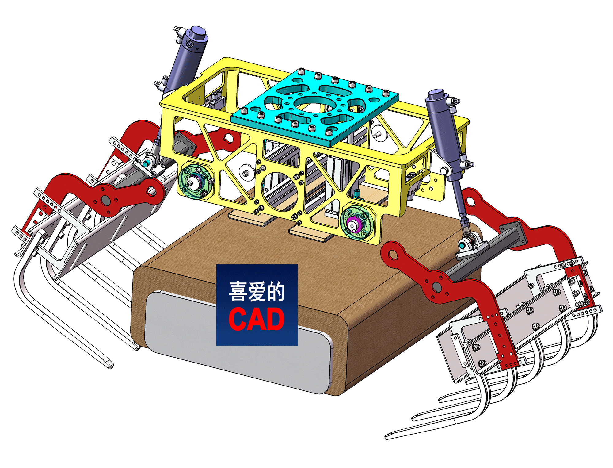 机器人码垛手爪3D模型免费下载，SolidWorks源文件，STEP通用格式